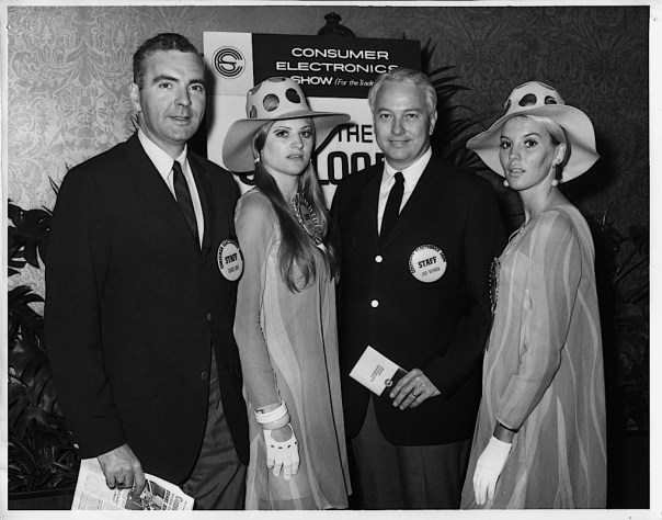 Consumer Electronics Show 1967: Even in 1967, there were "booth babes," here referred to as "CES Guides." The first CES was notable for the increasing dominance of solid-state electronics and an influx of Japanese manufacturers.